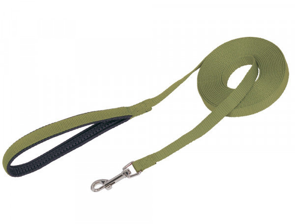 Smycz - nylonowa taśma treningowa dla psa Nobby 15mm / 15m zielona - Nobby zdjęcie 1