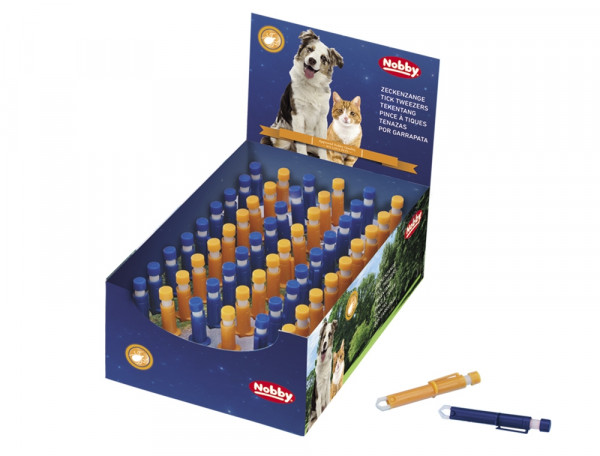 Szczypce / pęseta do usuwania kleszczy marki NOBBY (żółte i niebieskie) display 54 szt (cena za 1szt) - Nobby zdjęcie 1