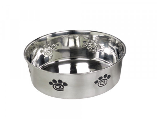 Miska metalowa z ciężkiej stali nierdzewnej z łapkami na gumie Nobby 2,70L  Ø 24 cm - Nobby zdjęcie 1