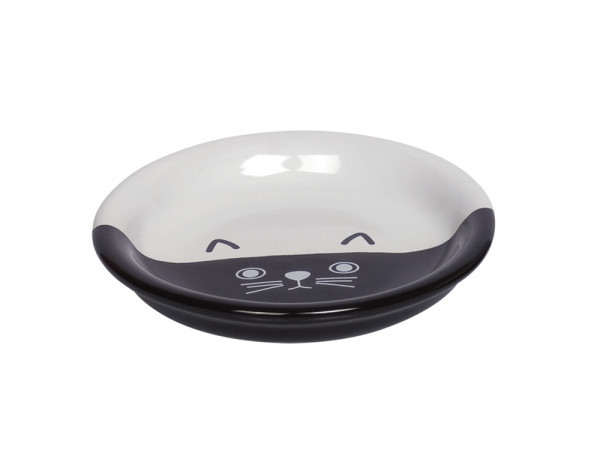 Miska ceramiczna na mleko dla kota Nobby "Face" biało-czarna 0,1 L  Ø 14x2cm - Nobby zdjęcie 1