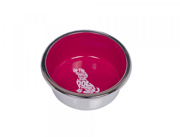 Nobby miska czerwona z pieskiem ze stali nierdzewnej antypoślizgowa 0,47L  Ø 13 cm - Nobby zdjęcie 1