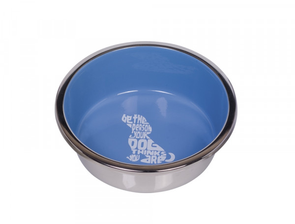 Nobby miska niebieska z pieskiem ze stali nierdzewnej antypoślizgowa 0,90 L  Ø 16 cm - Nobby zdjęcie 1