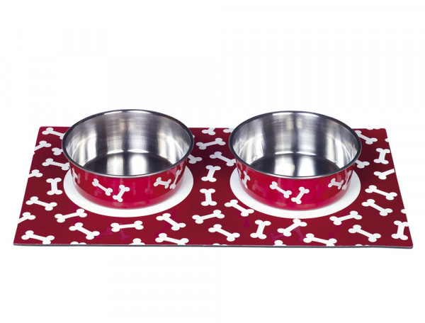  Zestaw magnetycznych misek dla psa z tacką Nobby 2x  0,92l  Ø 16 cm - Nobby zdjęcie 1