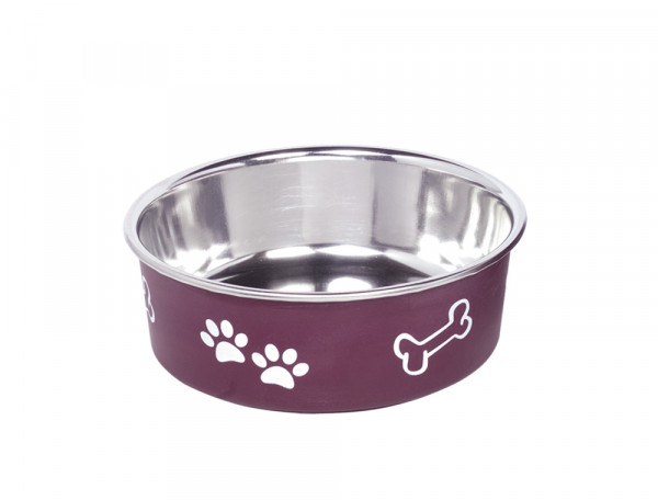 Miska Nobby "Fusion" czerwona z wzorem 0,50 L  Ø 13 cm (metalowo-plastikowa) - Nobby zdjęcie 1