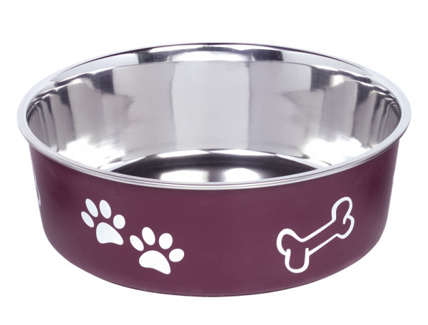 Miska Nobby "Fusion" czerwona z wzorem 1,80 L  Ø 20 cm (metalowo-plastikowa) - Nobby zdjęcie 1