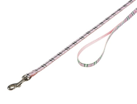Smycz dla psa Nobby Tartan 10mm / 1,20m różowa - Nobby zdjęcie 1