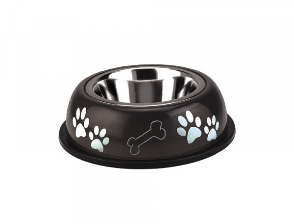 Miska Nobby "Nice Diner" brązowo-czarna  z wyjmowaną miską ze stali nierdzewnej  0,35L  Ø 19 cm - Nobby zdjęcie 1