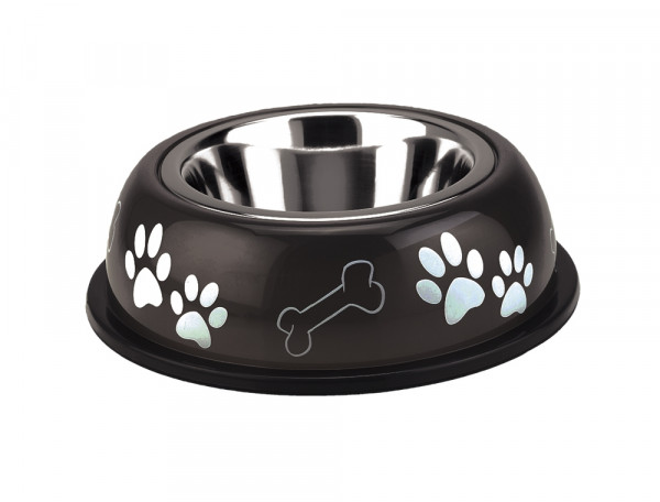 Miska Nobby "Nice Diner" brązowo-czarna  z wyjmowaną miską ze stali nierdzewnej  0,75L  Ø 25 cm - Nobby zdjęcie 1