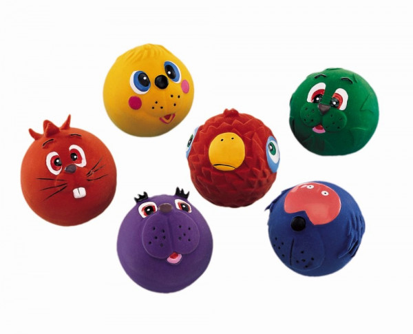 Lateksowa zabawka dla psa Nobby 6 Figures 7cm - piłki z twarzą - Nobby zdjęcie 1