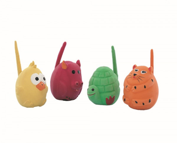 Lateksowa zabawka dla psa Nobby Figures 6cm - zwierzaki kule z ogonem - Nobby zdjęcie 1