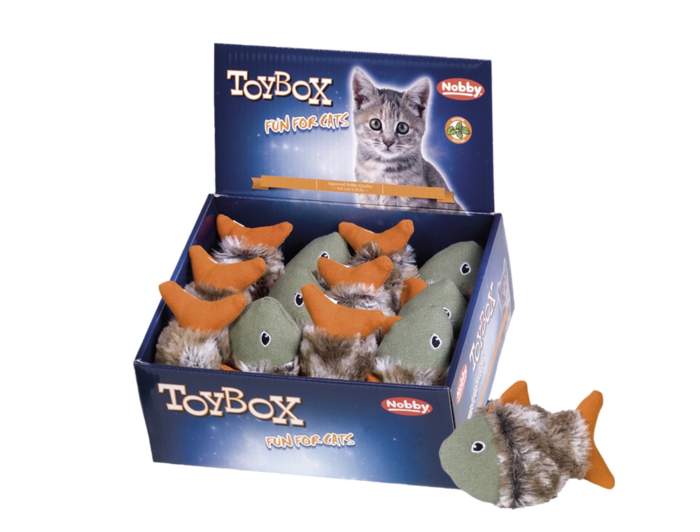 Zabawka dla kota pluszowa rybka z matabi 13 cm Toy Box Nobby - Nobby zdjęcie 1
