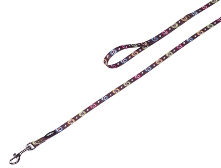 Smycz dla psa Nobby Paw 10mm / 1,20m brązowa - Nobby zdjęcie 1