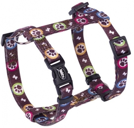 Szelki dla małego psa Nobby Paw 10mm / 25-35cm brązowe - Nobby zdjęcie 1