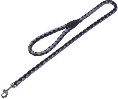Smycz dla psa Nobby Corda S-M 12mm, 1,00m czarno-szara - Nobby zdjęcie 1