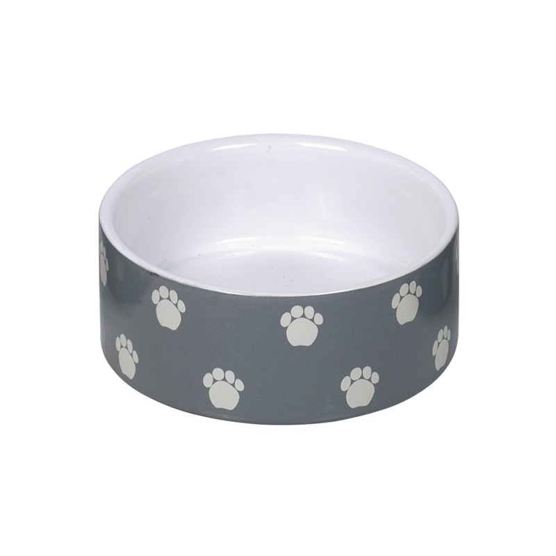 Miska ceramiczna Nobby dla psa/kota "Pata "szaro-biała 0,25l  Ø 12x4,5cm - Nobby zdjęcie 1