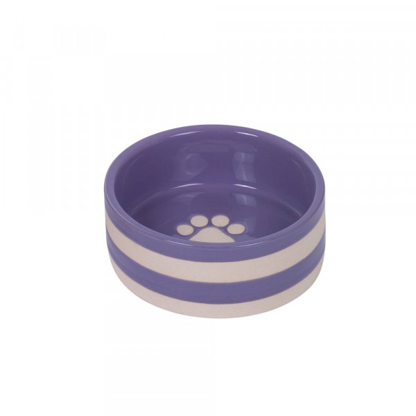 Miska ceramiczna Nobby dla psa/kota "Strio" fioletowo-kremowa  0.35  Ø 12x5,5cm - Nobby zdjęcie 1