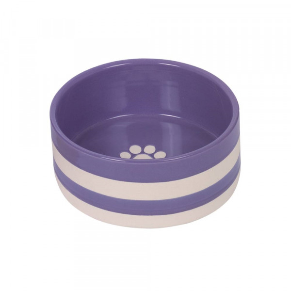 Miska ceramiczna Nobby dla psa/kota "Strio" fioletowo-kremowa  0.60  Ø 15x6cm - Nobby zdjęcie 1