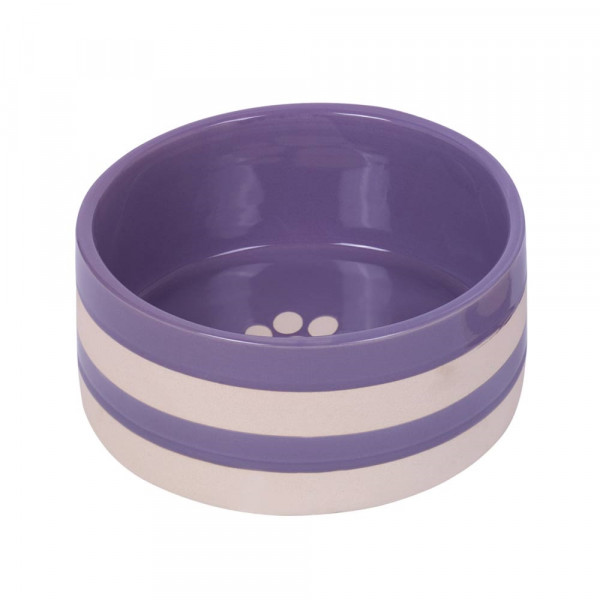 Miska ceramiczna Nobby dla psa "Strio" fioletowo-kremowa  1,25  Ø 18x7cm - Nobby zdjęcie 1