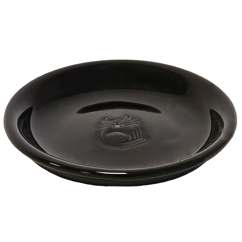 Miska ceramiczna - talerzyk dla kota  czarny  0,1 L  Ø 14x2,0cm - Nobby zdjęcie 1