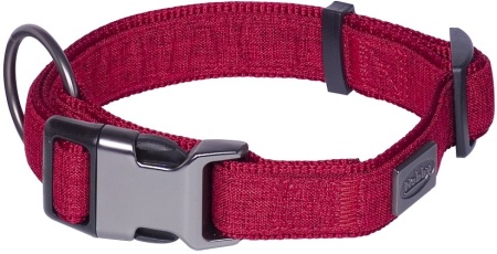 Obroża dla psa Nobby Linen Deluxe XS-S 16mm, 23-30cm czerwona - Nobby zdjęcie 1