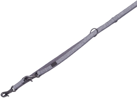 Smycz dla psa Nobby Linen Deluxe XS-S 16mm, 2,00cm szara - Nobby zdjęcie 1