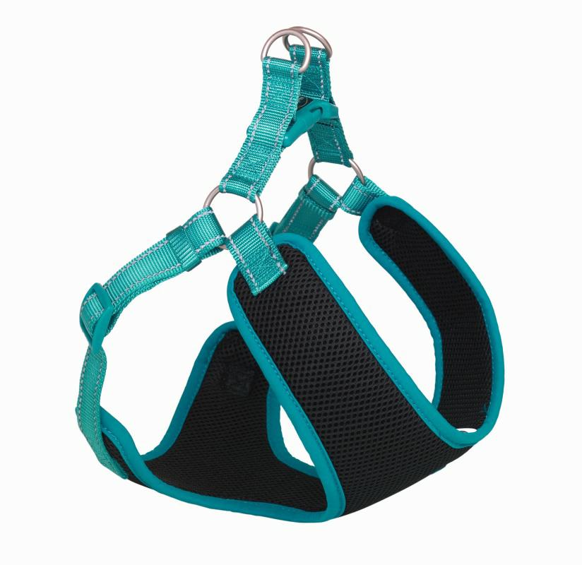 Szelki dla psa Nobby Black Mesh Reflect XXS 10mm 32cm, 28-33cm czarno-turkusowe - Nobby zdjęcie 1