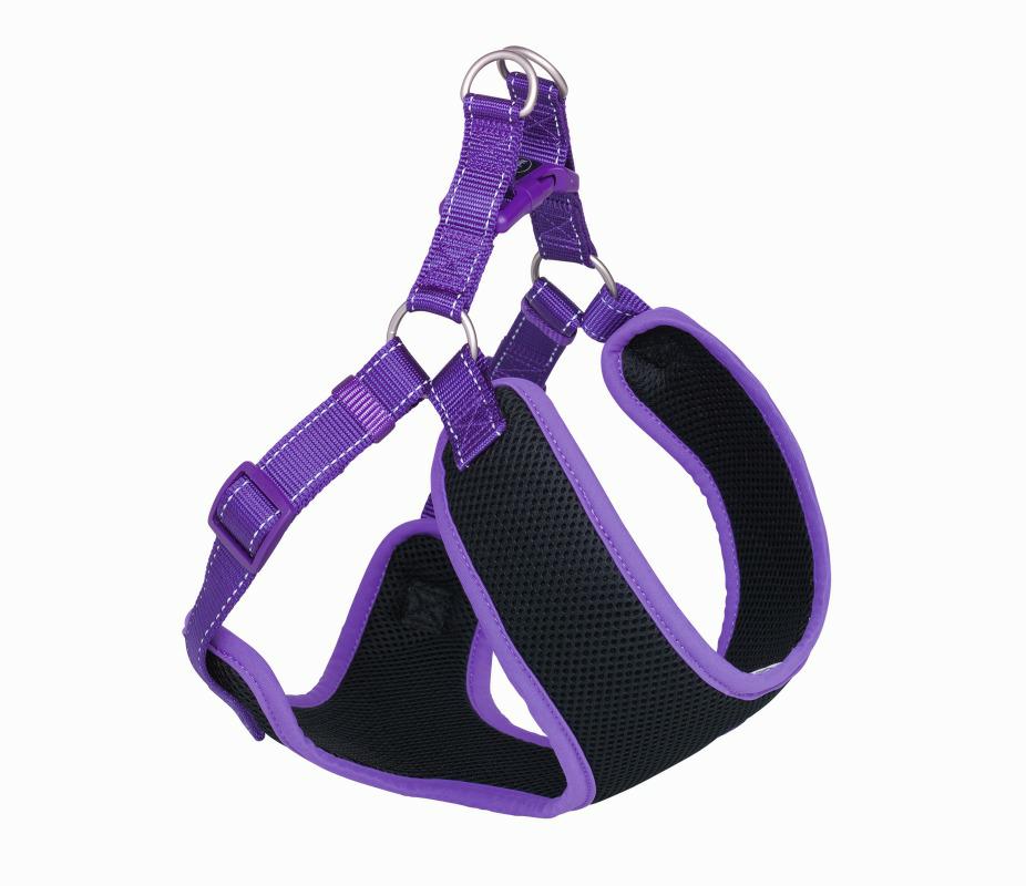 Szelki dla psa Nobby Black Mesh Reflect XXS 10mm 32cm, 28-33cm czarno-fioletowe - Nobby zdjęcie 1