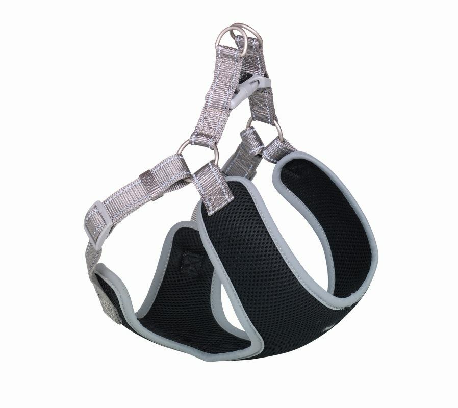 Szelki dla psa Nobby Black Mesh Reflect XXS 10mm 32cm, 28-33cm czarno-szare - Nobby zdjęcie 1