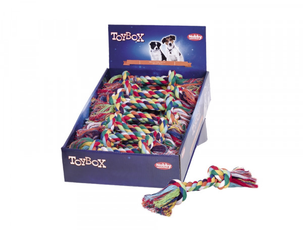 Zabawka dla psa Nobby Display playing ropes 26cm, 90g - bawełniany sznur z dwoma węzłami  - Nobby zdjęcie 1