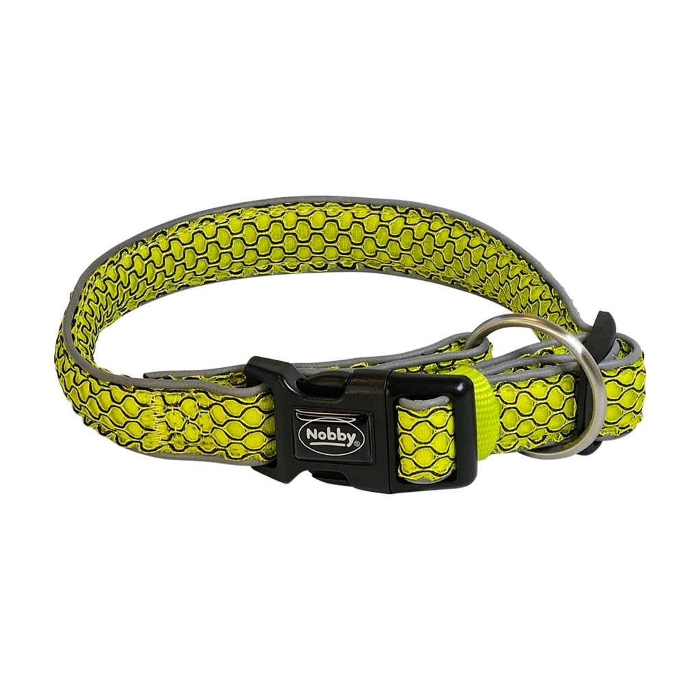Obroża dla psa Nobby Mesh Air M-L 32 mm, 40-55 cm żółta - Nobby zdjęcie 1