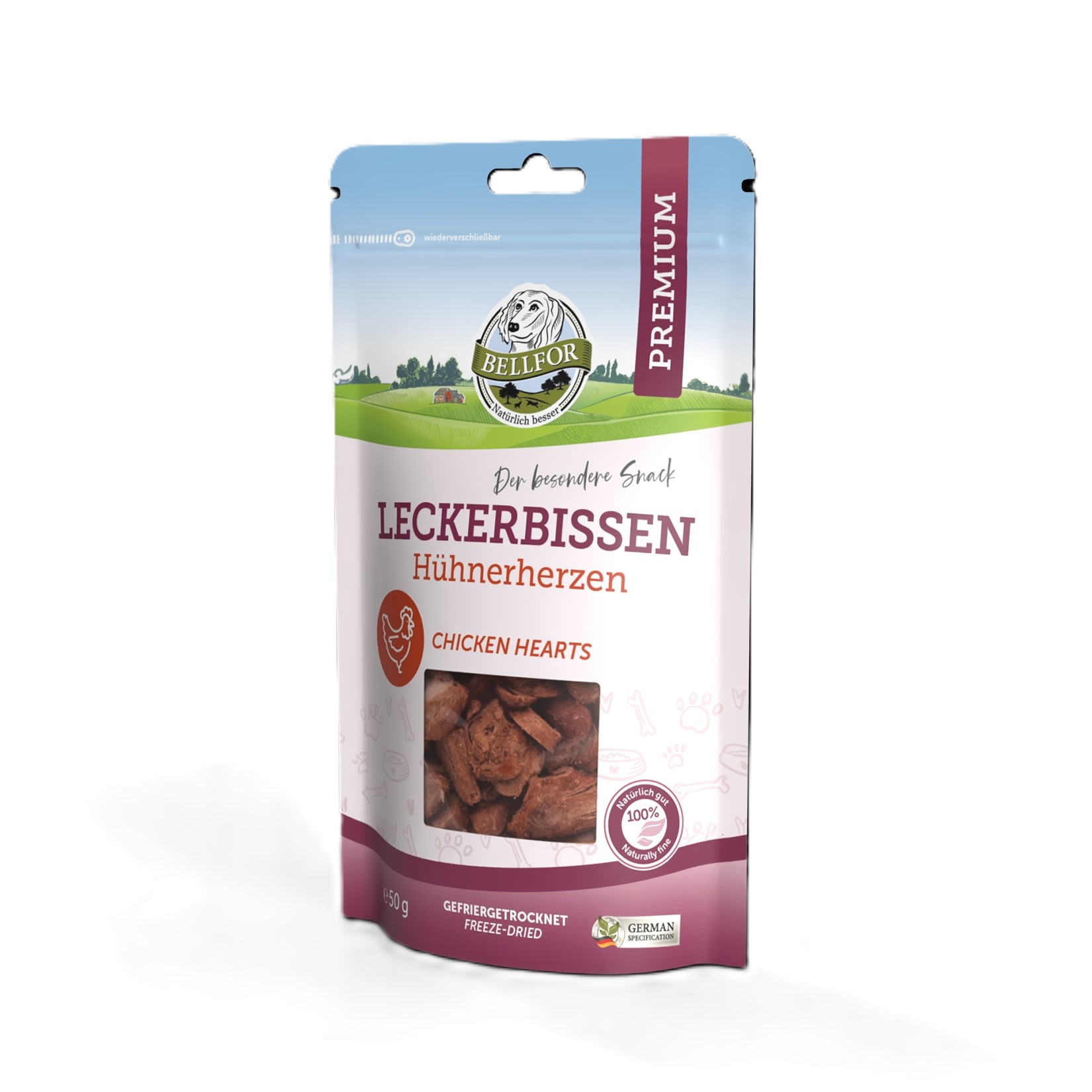 Bellfor liofilizowany przysmak 50g - kurze serca 100% mięsa, naturalne - Bellfor zdjęcie 1