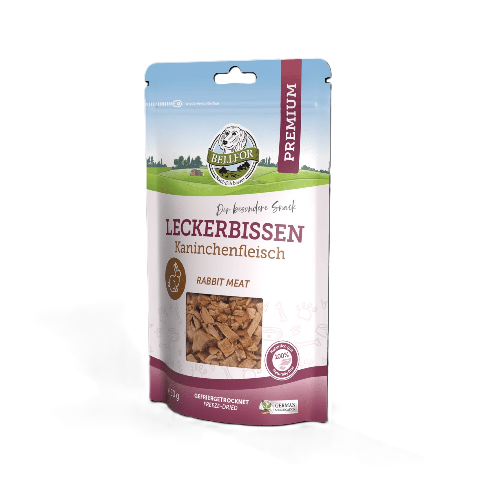 Bellfor liofilizowany przysmak 50g - mięso z królika 100% mięsa, naturalne - Bellfor zdjęcie 1