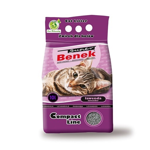 Żwirek dla kota Super Benek COMPACT LAWENDA 10l - Certech zdjęcie 1