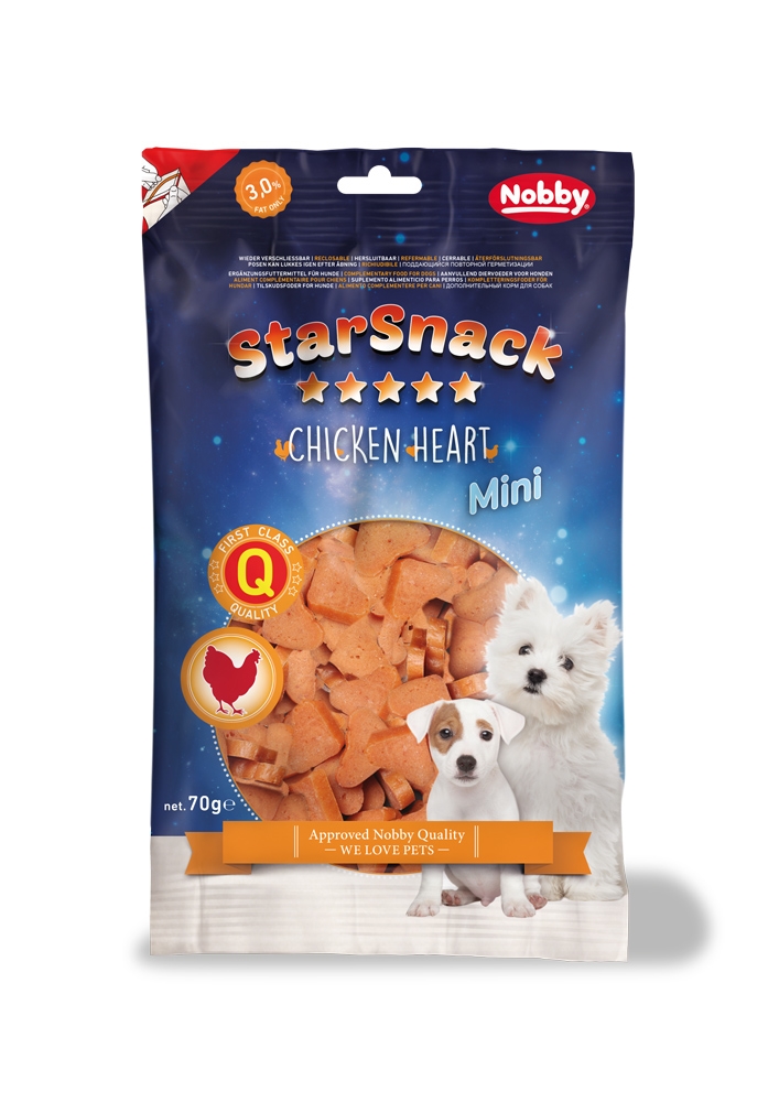 Przysmak dla psa Starsnack Soft Chicken Heart Nobby 70g - mini miękkie przekąski w kształcie serca z kurczakiem - Nobby zdjęcie 1