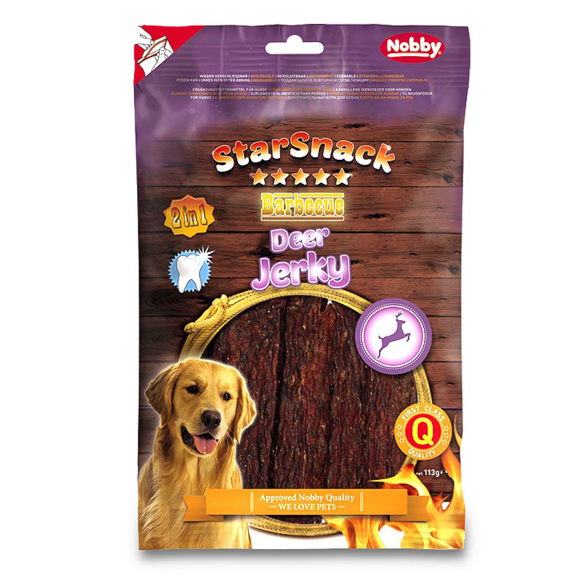 Przysmak dla psa Starsnack Deer Jerky 113g Nobby - z jeleniem - Nobby zdjęcie 1