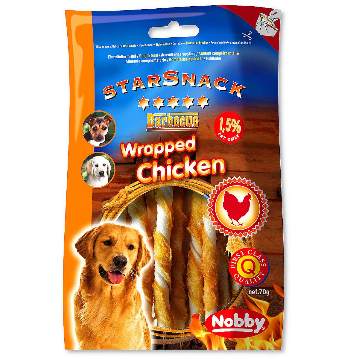 Przysmak dla psa Starsnack Wrapped Chicken Nobby 70g - pałeczki z kurczakiem - Nobby zdjęcie 1