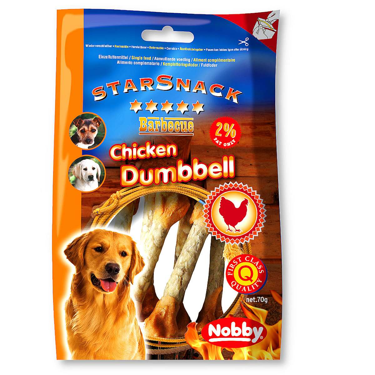 Przysmak dla psa Starsnack Chicken Dumbbell Nobby 70g - hantle z kurczakiem - Nobby zdjęcie 1