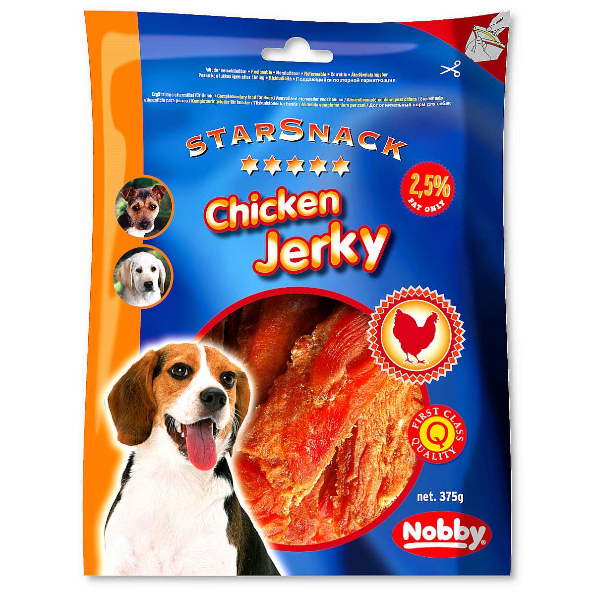 Przysmak dla psa Starsnack Chicken Jerky 375g Nobby - filety z kurczaka - Nobby zdjęcie 1