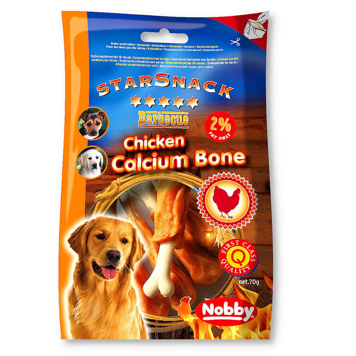 Przysmak dla psa Starsnack Chicken Calcium Bone 70 g - z kurczakiem - Nobby zdjęcie 1