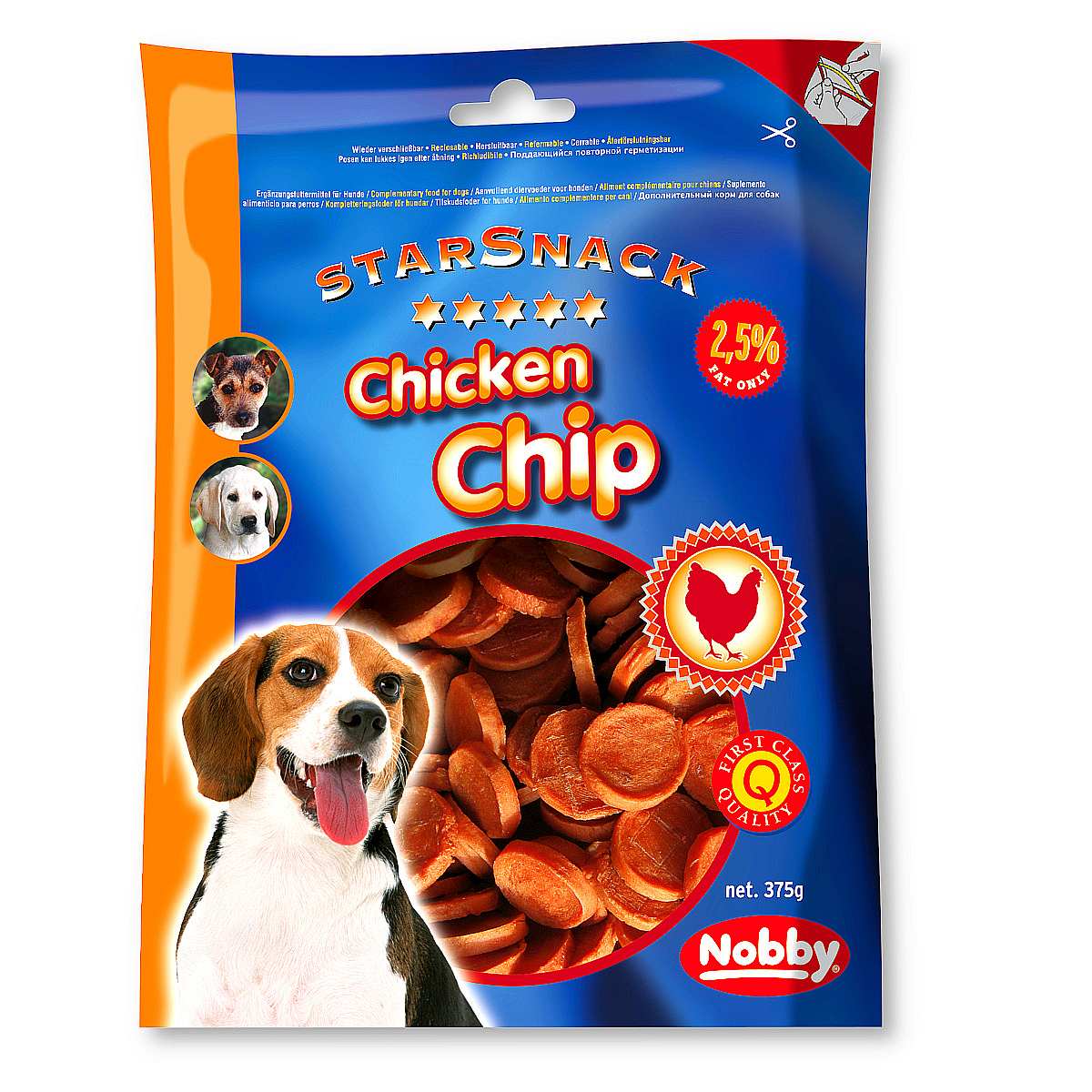 Przysmak dla psa Starsnack Chicken Chip Nobby 375 g - z kurczakiem - Nobby zdjęcie 1