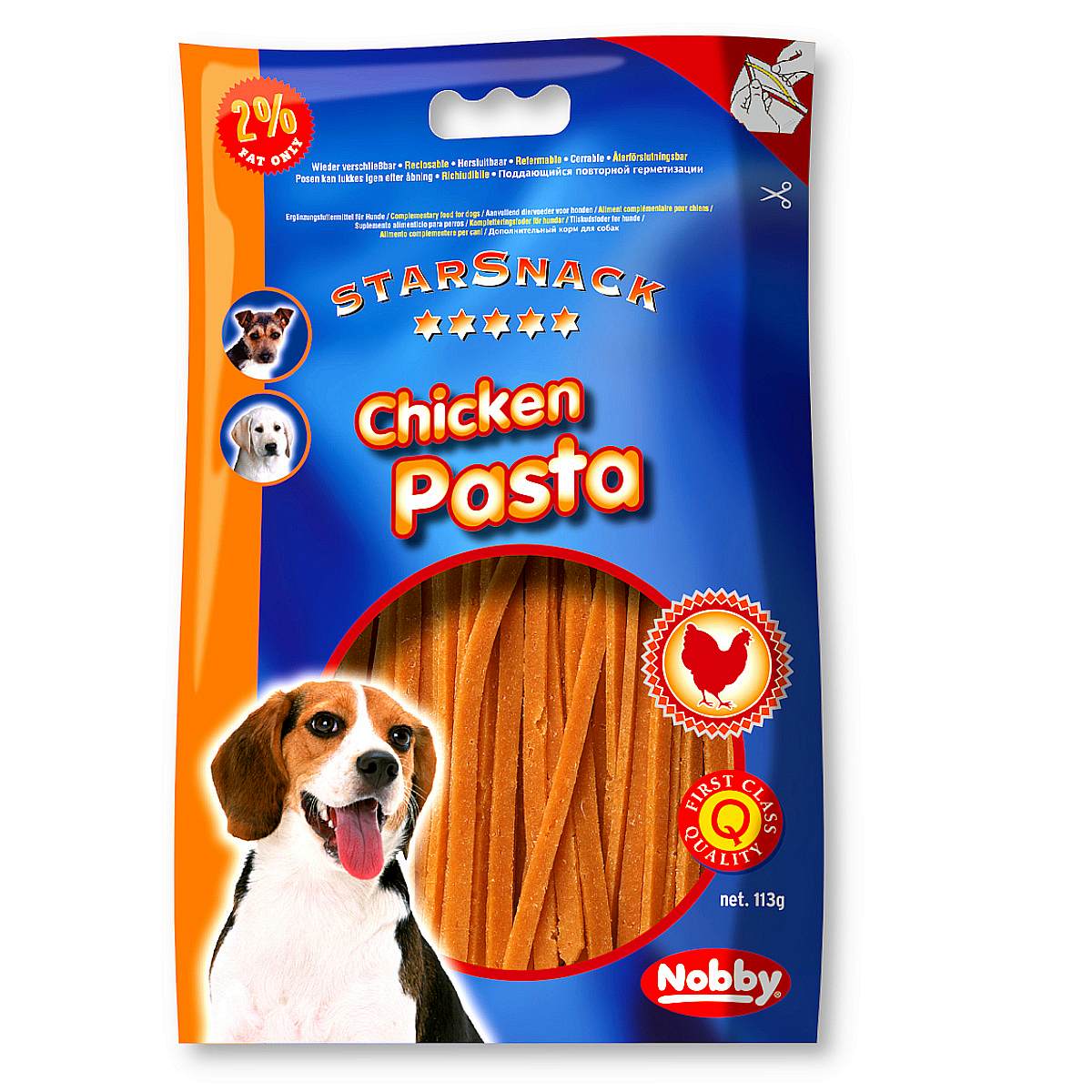 Przysmak dla psa Starsnack Chicken Pasta Nobby 113 g - miękkie paseczki z kurczakiem - Nobby zdjęcie 1