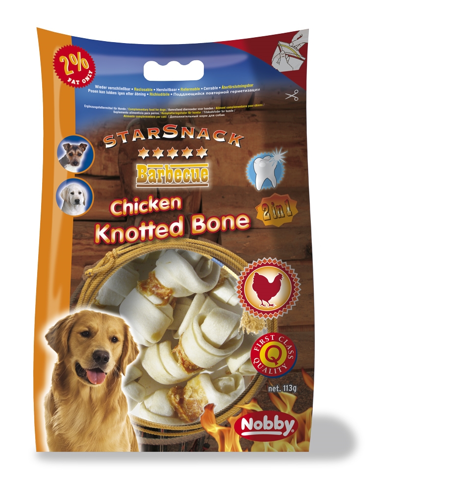 Przysmak dla psa Starsnack Chicken Knotted Bone Nobby 113 g - z kurczakiem - Nobby zdjęcie 1