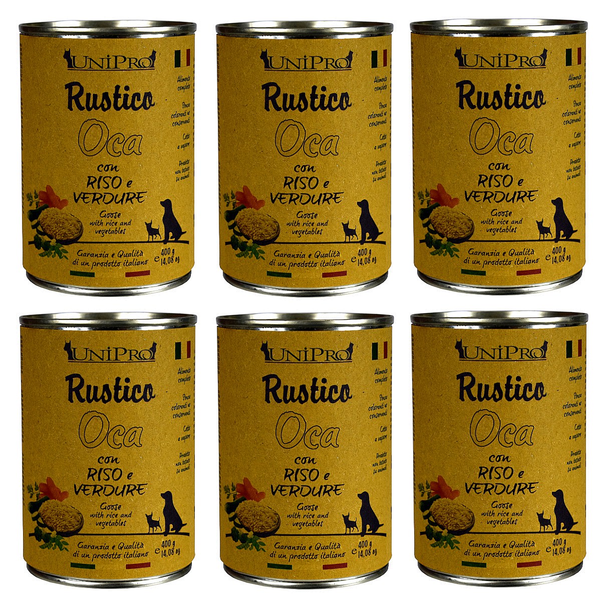 UniPro Rustico karma dla psa 400g gęś z ryżem i warzywami ZESTAW 6*400g - UniPro zdjęcie 1
