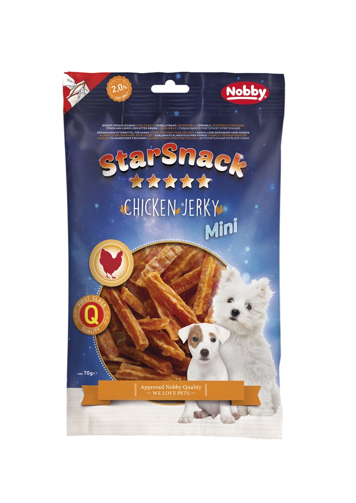 Przysmak dla psa Starsnack Chicken Jerky Mini Nobby 70g -  mini kawałki z kurczakiem - Nobby zdjęcie 1