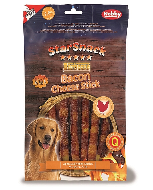 Przysmak dla psa Starsnack Bacon Cheese Stick Barbecue Nobby 113g - ser i boczek - Nobby zdjęcie 1