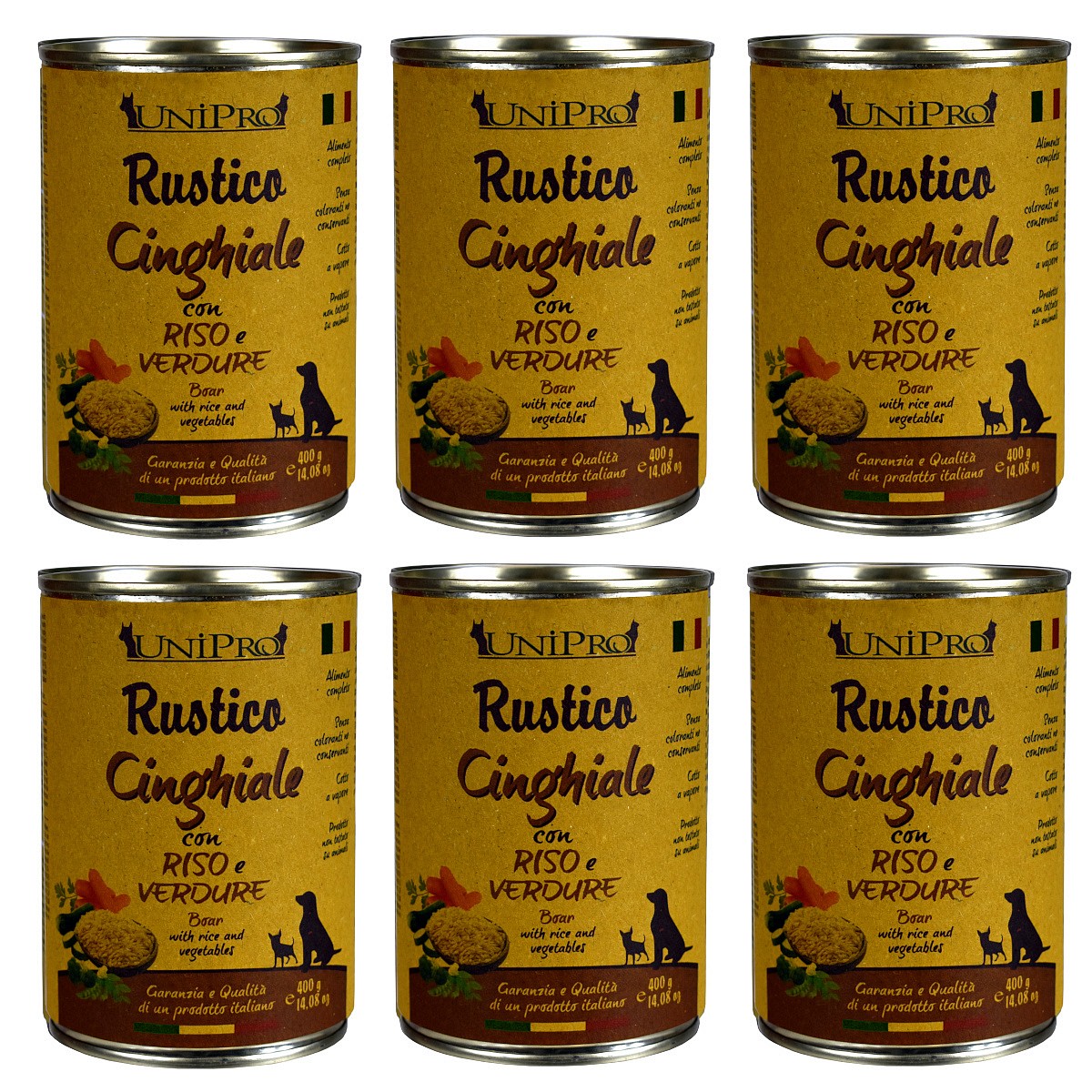 UniPro Rustico karma dla psa 400g dzik z ryżem i warzywami ZESTAW 6*400g - UniPro zdjęcie 1