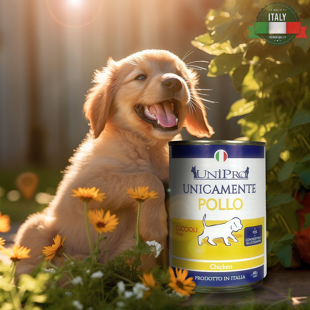 UniPro Unicamente karma dla psa szczeniaka monoproteinowa, monobiałkowa 400g kurczak - 100% mięsa, bez podrobów, dla alergików ZESTAW 6*400g - UniPro zdjęcie 1