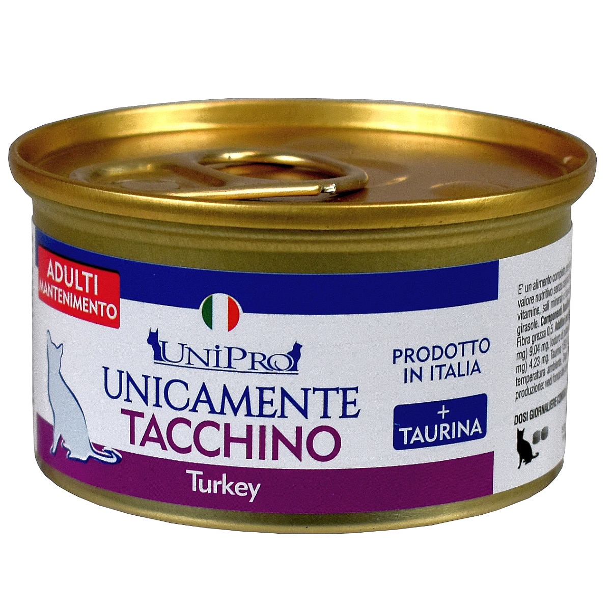 UniPro Unicamente karma dla kota dorosłego monoproteinowa, monobiałkowa 85g indyk - 100% mięsa, bez podrobów, dla alergików - UniPro zdjęcie 1