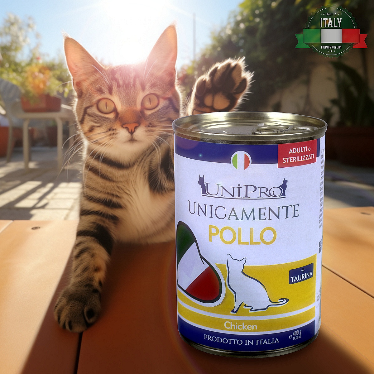 UniPro Unicamente karma dla kota sterylizowanego, monoproteinowa, monobiałkowa 400g kurczak - 100% mięsa, bez podrobów, dla alergików - UniPro zdjęcie 1