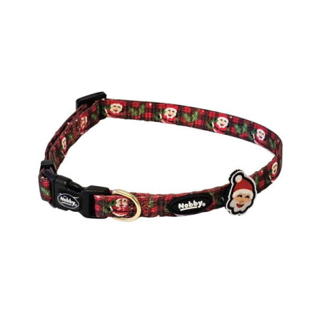 Xmas Nobby Świąteczna nylonowa obroża dla psa Santa 20mm, 30-42cm w mikołaje - Nobby zdjęcie 1